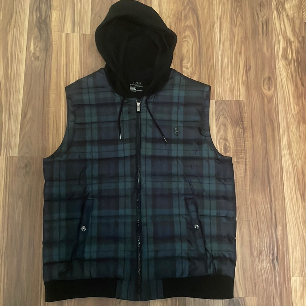 Mens Polo Ralph Lauren Hooded zip vest